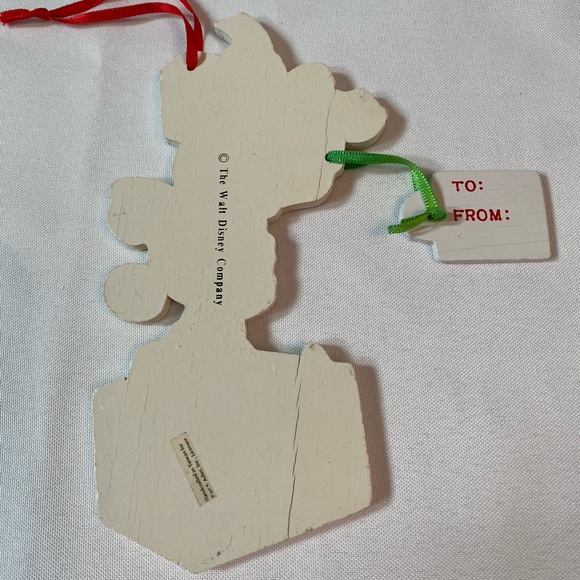 Vintage Walt Disney / Kurt Adler Minnie Mouse Wooden Christmas Ornament - Picture 3 of 6